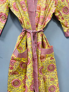 Batas Kimono de Algodón Estampado de Lujo para Mujer, Ropa de Dormir Informal para la Playa, Regalo Perfecto para Damas de Honor - Product Image 6