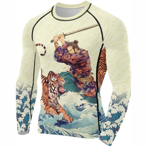 Rashguard Homme Sublimation Haute Performance Personnalisable Anti-UV Écologique Respirant pour Entraînement Arts Martiaux NO-GI Grappling - Product Image 6