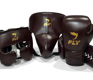Set de Boxeo Fly SuperLace, Guantes de Boxeo Personalizados de Cuero Vacuno Auténtico, Protector de Cabeza Cheek Bar, Protector Inguinal - Product Image 2