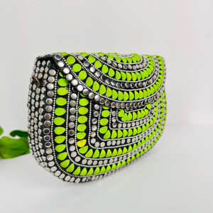 Bolso de Mano Tipo Clutch de Aluminio Chapado en Oro Hecho a Mano, Estilo Vintage Antiguo, con Mosaico, para Mujer, Bolso Cruzado Moderno con Escultura Pulida - Product Image 6