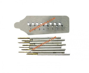 Jewelry Drilling Rotary Bits Set Tapered Baguette Cut <b>Iron</b> Screw Plate <b>8</b> Holes for DIY Jewelry Making Tools - Product Image 3