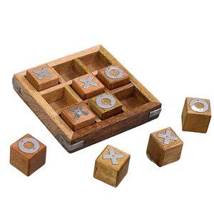 Kids Wooden Nougats and Crosses Tic Tac Toe Board <b>Game</b> Educational Pedagogical Brain Teaser <b>Puzzle</b> Classic Family Strategy - Product Image 5