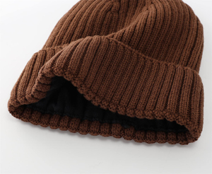 Customizable Winter Beanie Knit <b>Hat</b> Solid Color Warm <b>Cap</b> with Logo Plain Style for Travel With OEM Service Beanies <b>Caps</b> - Product Image 3