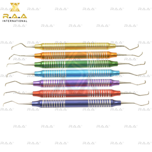 Juego de Curetas Gracey de 7 Piezas con Mango de Aluminio Multicolor y Puntas de Acero Inoxidable R.A.A. INTERNATIONAL Calidad Premium - Product Image 4