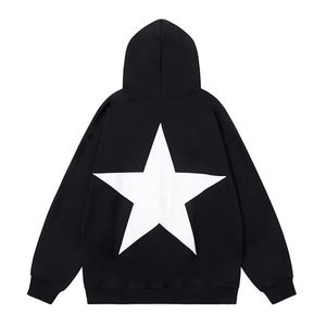 Sweat-shirts à capuche personnalisés imprimés étoiles pour femmes et hommes, mode streetwear printemps automne, manches longues, coupe ample, pulls décontractés - Product Image 2