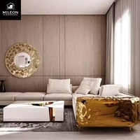Canapé modulaire en cuir de style moderne de luxe léger Boca Design Premium Villa, ensemble de canapés personnalisables, meubles de salon