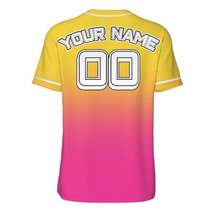 Maillots de baseball et de softball en coton biologique 100% imprimés en sérigraphie, t-shirts à col en V, séchage rapide, unisexe, service OEM ODM - Product Image 3