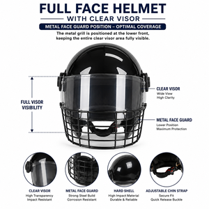 Vente directe d'usine, casque tactique FEENIX MS-01 ABS résistant aux rayures et aux UV, visière transparente, protection faciale de sécurité - Product Image 1