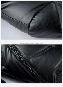 Blouson d'hiver réversible chauffant en duvet pour homme, imperméable, en velours côtelé, noir, avec capuche et fermeture éclair – Vente en gros OEM - Product Image 5