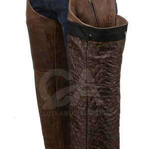 Polainas Profesionales de Cuero Genuino para Equitación, Protección Completa para Piernas, Estilo Vaquero y Rodeo - Product Image 4