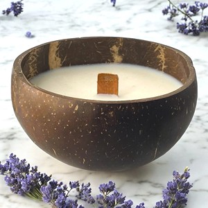Velas aromáticas hechas a mano de alta calidad, vela de cáscara de coco para aromaterapia, decoración natural para el hogar - Product Image 1