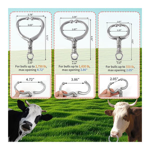 Anillo Nasal de Acero al Carbono para Ganado, Resistente, Herramienta de Manejo de Ganado, Acero Resistente a la Corrosión, Duradero y Fácil de Usar - Product Image 6