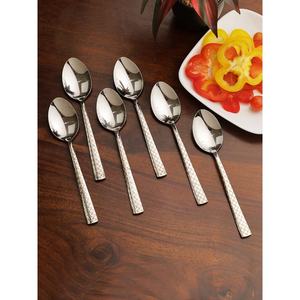 Ensemble de cuillères de service à fente en acier inoxydable grande cuillère de service couverts à dessert serveurs en argent ensemble de service à salade à manche épais - Product Image 4