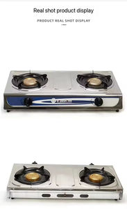 Cuisinière à gaz en acier inoxydable grande capacité haute sécurité SXY-Z01 à double brûleur, économe en énergie, idéale pour hôtels et foyers - Meilleures ventes - Product Image 4