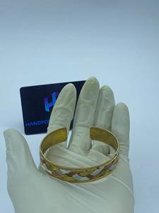 Bracelets Riakseen en alliage de cuivre de créateur, manchettes artisanales, bijoux de mode modernes, marque privée, plaqué bronze antique - Product Image 2