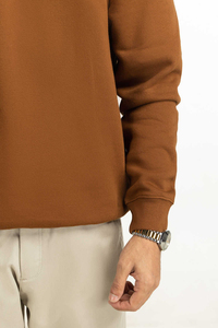Sweat-shirt à manches longues en coton personnalisé avec logo 400 GSM, col rond, sweat-shirt décontracté tendance pour hommes, sweats à capuche et sweat-shirts - Product Image 2
