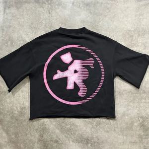 T-shirt Homme Sans Coutures Coupe Boxy Col Rond 100% Coton Tricoté Respirant Écologique Grande Taille Manches Courtes Personnalisable Logo Style Urbain - Product Image 4