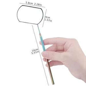 Eyelash Extension <b>Mirror</b> Tools Set 5Pcs Colorful Handle <b>Makeup</b> <b>Mirror</b> Tweezers For Eye <b>Makeup</b> - Product Image 2