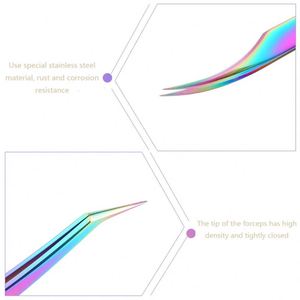 <b>Eyelashes</b> Tweezers Stainless Steel High Quality Tweezers for <b>Eyelash</b> <b>Extensions</b> Kits Manicure Instruments - Product Image 5