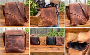 กระเป๋าสะพายข้างหนังวัวแท้สำหรับผู้ชายดีไซน์หรูหราออกแบบได้ตามต้องการกระเป๋าสะพายพาดลำตัวกระเป๋าสะพายหนังวัวแท้แบบลำลอง - Product Image 2