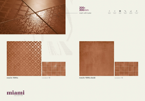 Carrelage Céramique Malta Terra Matt Luster 200x200mm Collection Miami Motif Treillis Marocain Aléatoire 15 pour Mur et Sol Terracotta - Product Image 5