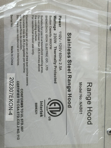 ฮูดดูดควันแบบฝังในครัว E-k-o-n R-a-n-g-e H-o-o-d I-n-s-e-r-t 36i-n.900 C-F-M พร้อมชุดติดตั้งในครัว - Product Image 3