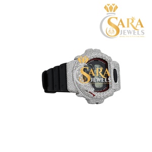 Reloj de diamante moissanita más vendido con correa de caucho y acabado brillante para hombres y mujeres disponible a precio de fábrica. - Product Image 2