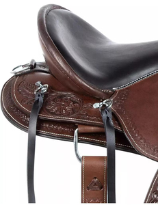 Silla de montar ecuestre de cuero occidental y inglés para carreras de caballos con estructura de madera, personalizable, de alta calidad, de Pakistán - Product Image 3