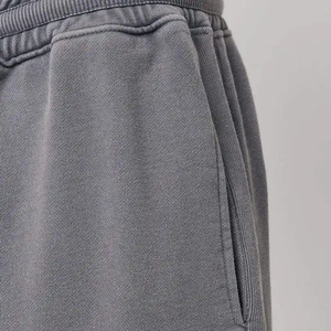 Pantalon de survêtement baggy streetwear pour homme, logo personnalisé, vintage, délavé à l'acide, coupe large évasée, fabriqué au Pakistan - Product Image 2