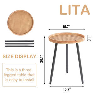 Mesa auxiliar superior con bandeja para muebles de sala de estar - Product Image 4