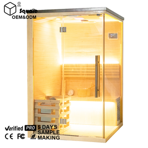 Sauna intérieur en bois de pruche avec un design intérieur spacieux et un système audio Bluetooth pour la location <span class=keywords><strong>Airbnb</strong></span> - Product Image 2