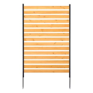 Panel de valla de madera de 39 x 61 pulgadas para privacidad, fácil de instalar, pantalla para aire acondicionado, para recinto de equipos de piscina con estacas metálicas - Product Image 1