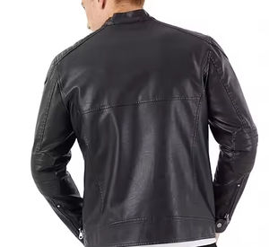 Veste en cuir pour homme de qualité supérieure, coupe ajustée, style motard |   Veste en cuir respirante coupe-vent tendance |   Vente en gros sur mesure - Product Image 3