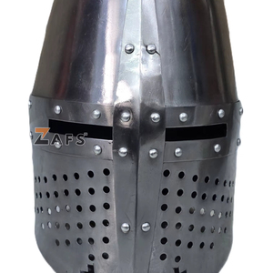 Casco Templario de Acero Ligero, Armadura Medieval de Caballero, Hecho a Mano, Usable para Disfraces de Cosplay para Adultos - Product Image 1