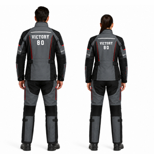 Conjunto de Chaqueta y Pantalón de Motociclismo Textil 2026, Impermeable, para Turismo, Traje de Protección para Motocicleta, Color Gris y Negro - Product Image 2