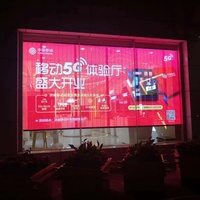 Écran LED transparent couleur pleine, panneau de verre LED à service frontal pour mur-rideau de centre commercial