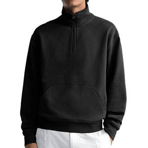 High Quality Man Leisure New Spring Autumn Solid Color and Comfortable Zipper Style Fashion <b>Polo</b> Quarter-<b>Zip</b> Sweatshirt - Product Image 4