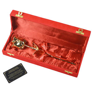 Rosa Real chapada en oro de 24k con caja roja de lujo, múltiples cajas de lujo, diseño de embalaje, el mejor para regalo de San Valentín, Rosa Natural - Product Image 2