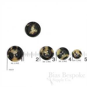 Botones Redondos de Cuerno de Búfalo de Alta Calidad, Estilo Animal, Duraderos, Hechos a Mano, con 4 Agujeros, para Coser Ropa, Camisas y Trajes - Product Image 4