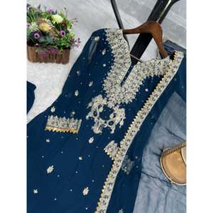 Beau haut et bas pour femmes avec fantaisie Dupatta pour les fêtes-Ensemble de costume élégant - Product Image 6