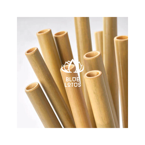 Various Sizes Eco-Friendly Disposable Natural <b>Bamboo</b> Straws for Wide Boba & Slim Drinks - Product Image 6