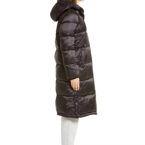 Manteau long à capuche pour femme, manches longues, couleur unie, vêtement d'extérieur décontracté pour l'hiver, grande taille, veste en toile épaisse avec fermeture éclair et fourrure de mouton - Product Image 4