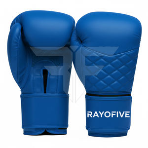 Gants de boxe en cuir de qualité supérieure avec évacuation de l'humidité et fermeture auto-agrippante pour l'entraînement de frappe et les arts martiaux - Product Image 3