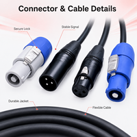 Câble Combo XLR Professionnel Ice Combo, Câble de Signal Powercon DMX512 pour Équipement d'Éclairage Scénique, Assemblage de Câbles Personnalisés OEM ODM