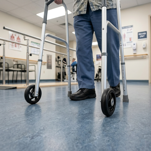 100x24mm PU Wheels 78A for Elderly <b>Walkers</b> Rollators Mobility Aids Replacement Wheels Mute Shock Absorption Walking <b>Frame</b> Wheels - Product Image 6