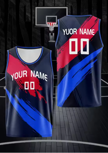 Maillots de basket-ball DIY pour hommes, débardeurs personnalisés avec nom et numéro, t-shirts imprimés en 3D, uniforme d'équipe, vêtements de sport amples pour l'été - Product Image 4