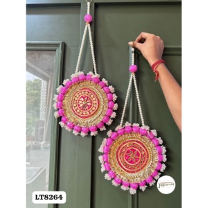 Handmade Bohemian Beaded Door Hanging Pair <b>Decorative</b> <b>Wall</b> Hanging Floral Pattern Good Omen Festival Toran Diwali Wedding Home - Product Image 3