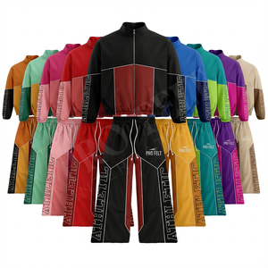 Ensemble veste et pantalon de jogging en nylon avec logo réfléchissant personnalisé, vêtements de sport, tenue de sport pour la course à pied, fitness, coupe-vent, imperméable - Product Image 1