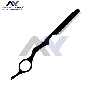 Ciseaux de coiffure professionnels de qualité salon en acier inoxydable pour effiler et texturiser les cheveux, couleur noir élégant - Product Image 4