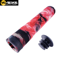 Poignée de guidon DABOMB MTB BMX DJ Enduro à motif croisé antidérapant, camouflage, trois couleurs, en caoutchouc souple, demi-flange 22,2 mm pour VTT